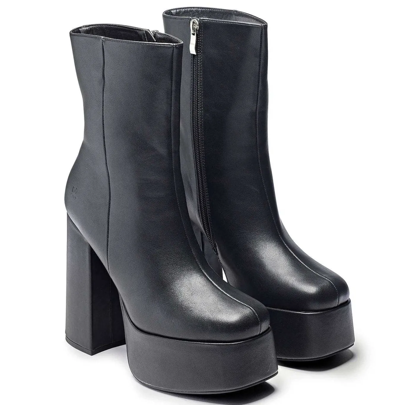 KOI footwear Lexus Black Platform Heeled Boots<Women'S Ankle Boots