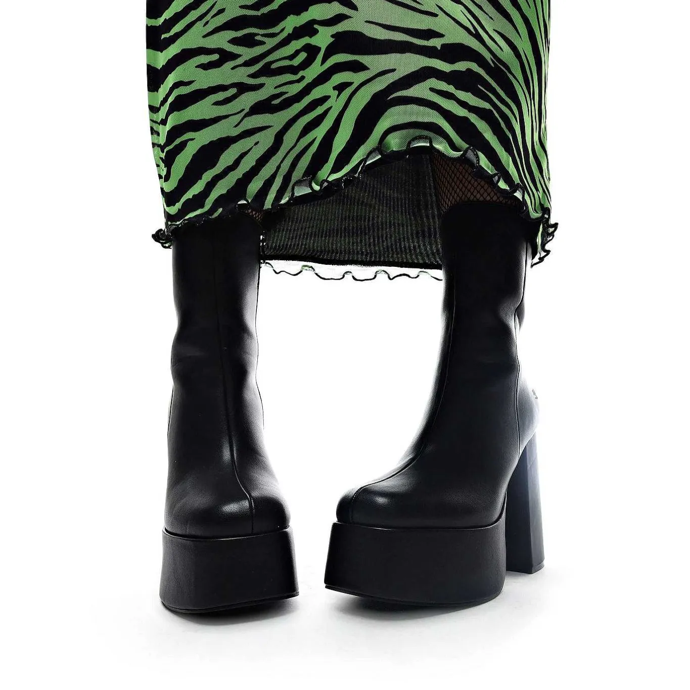 KOI footwear Lexus Black Platform Heeled Boots<Women'S Heeled Boots
