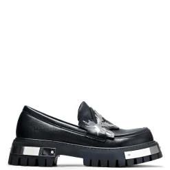KOI footwear My Men'S Metal Loafers - Black |<Men'S Loafers