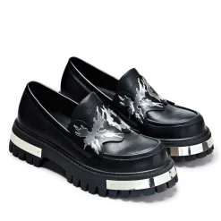 KOI footwear My Men'S Metal Loafers - Black |<Men'S Loafers