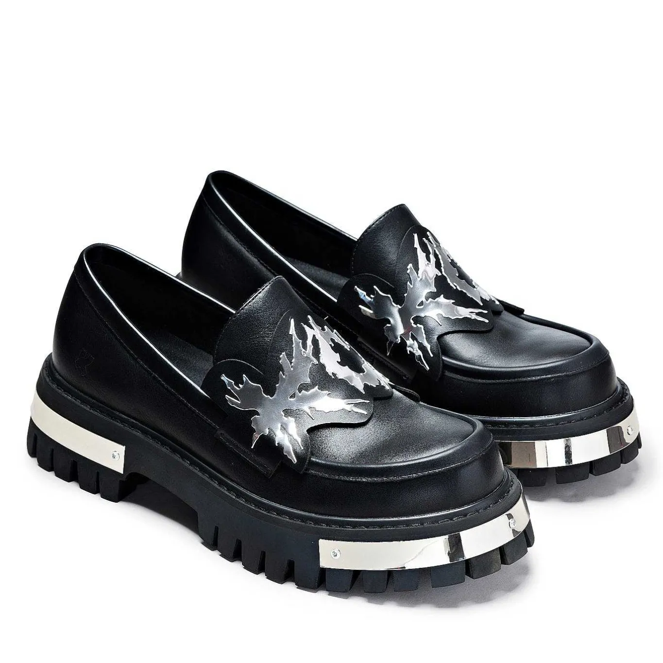 KOI footwear My Men'S Metal Loafers - Black |<Men'S Loafers