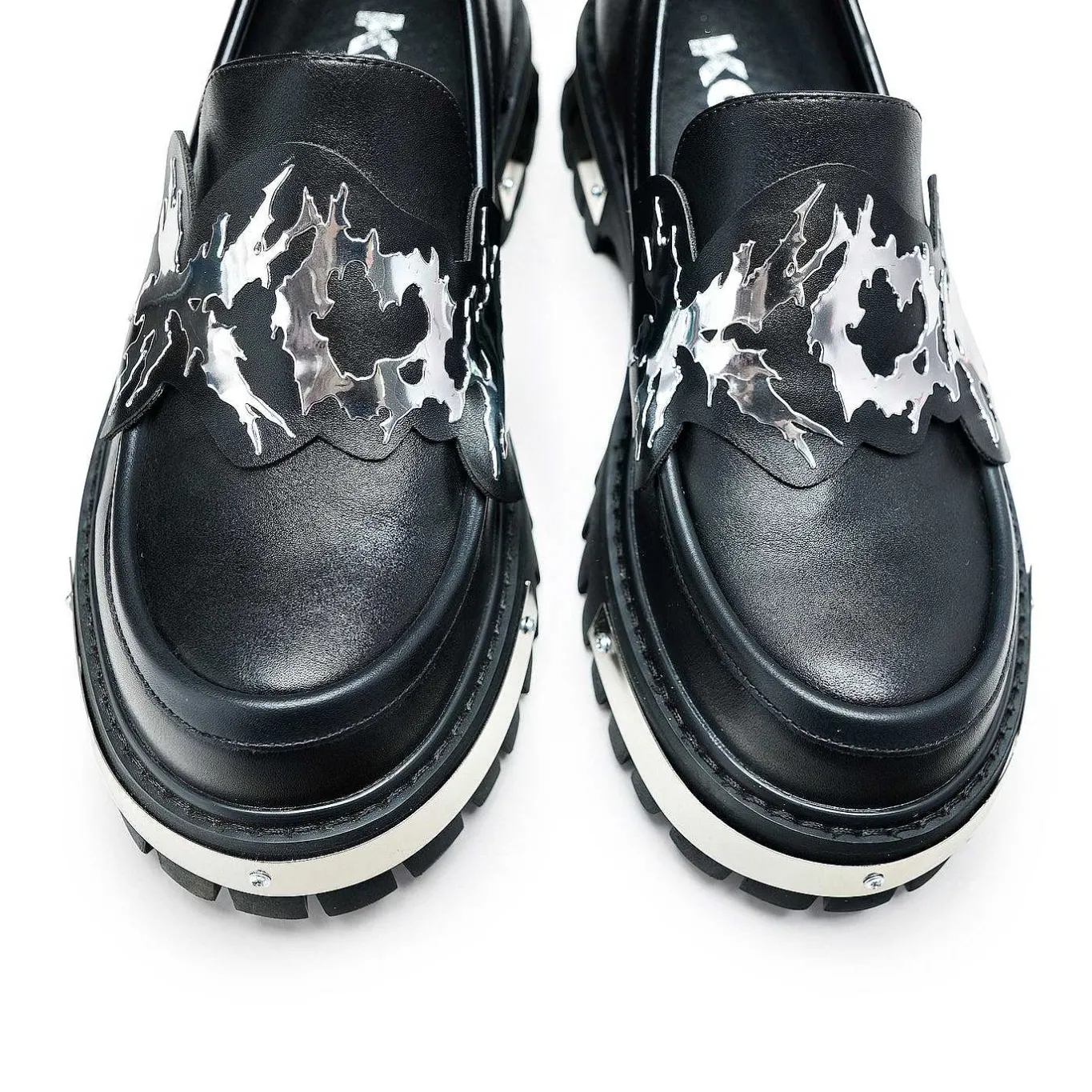KOI footwear My Men'S Metal Loafers - Black |<Men'S Loafers