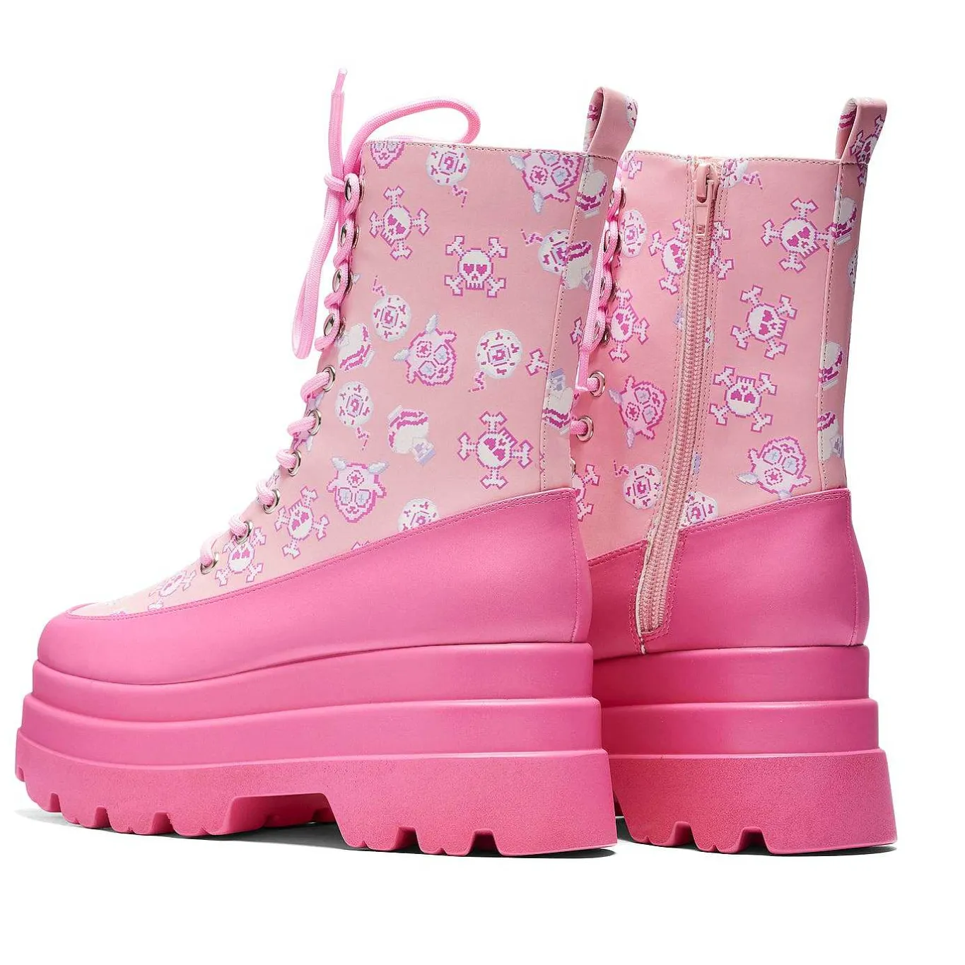 KOI footwear Pink Magic Yami Printed Trident Boots<Women'S Platform Boots