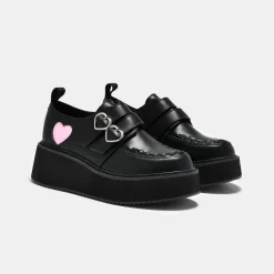 KOI footwear Pothos Pink Heart Wave Platform Shoes<Women'S Chunky Platform