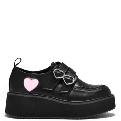 KOI footwear Pothos Pink Heart Wave Platform Shoes<Women'S Chunky Platform