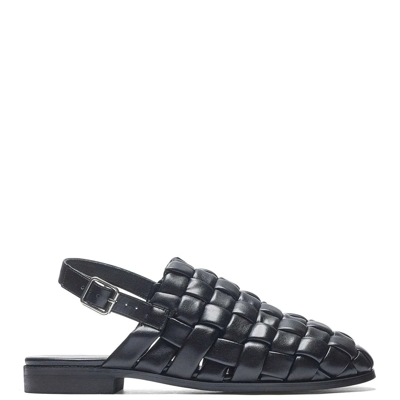 KOI footwear Provence Men'S Weaved Slingback Sandals - Black<Men'S Black Sandals