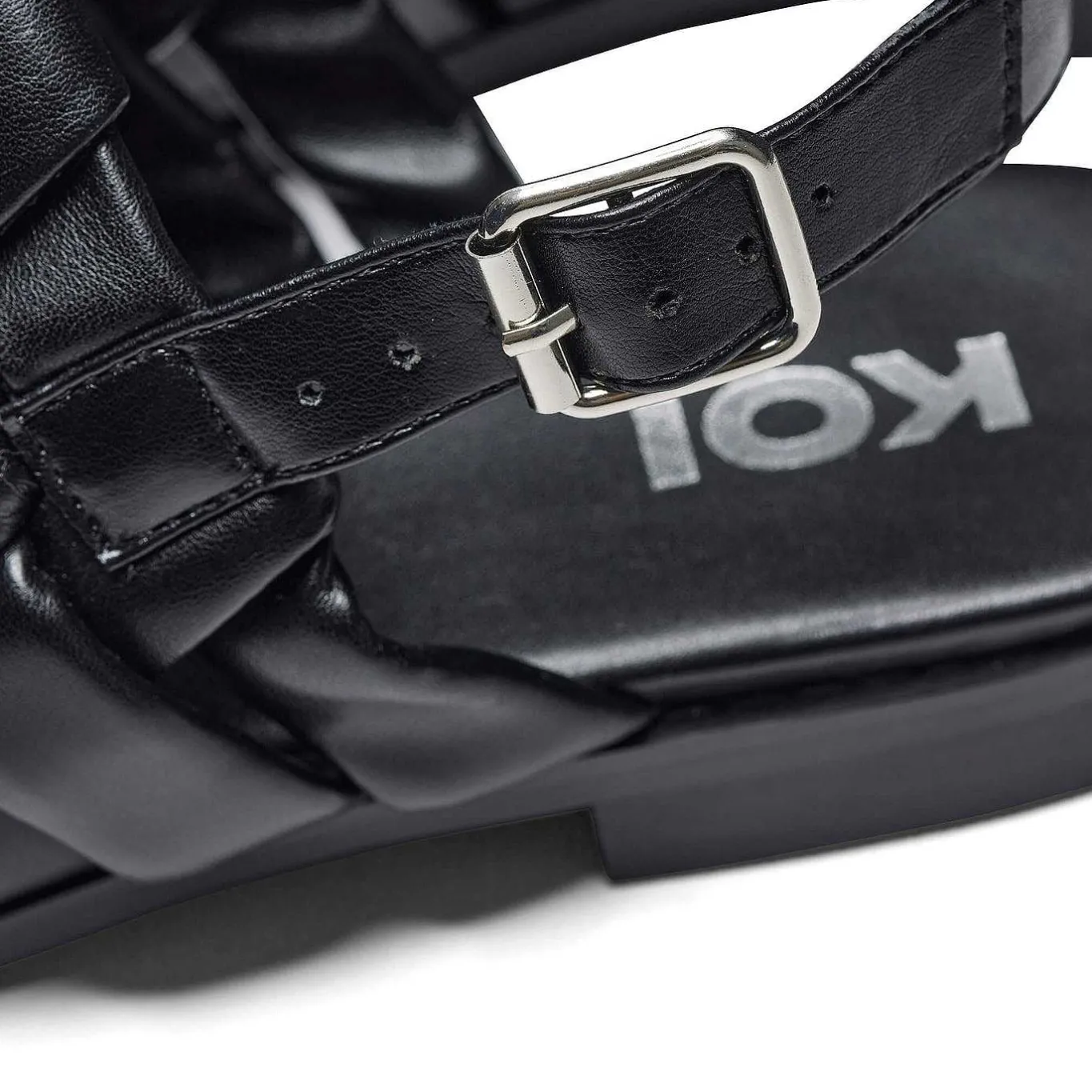 KOI footwear Provence Men'S Weaved Slingback Sandals - Black<Men'S Black Sandals