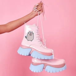 KOI footwear Pusheen Doughnuts Pastel Patent Boots<Women'S Chunky Boots