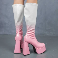 KOI footwear Raspberry Ripple Heeled Long Boots<Women'S Heeled Boots