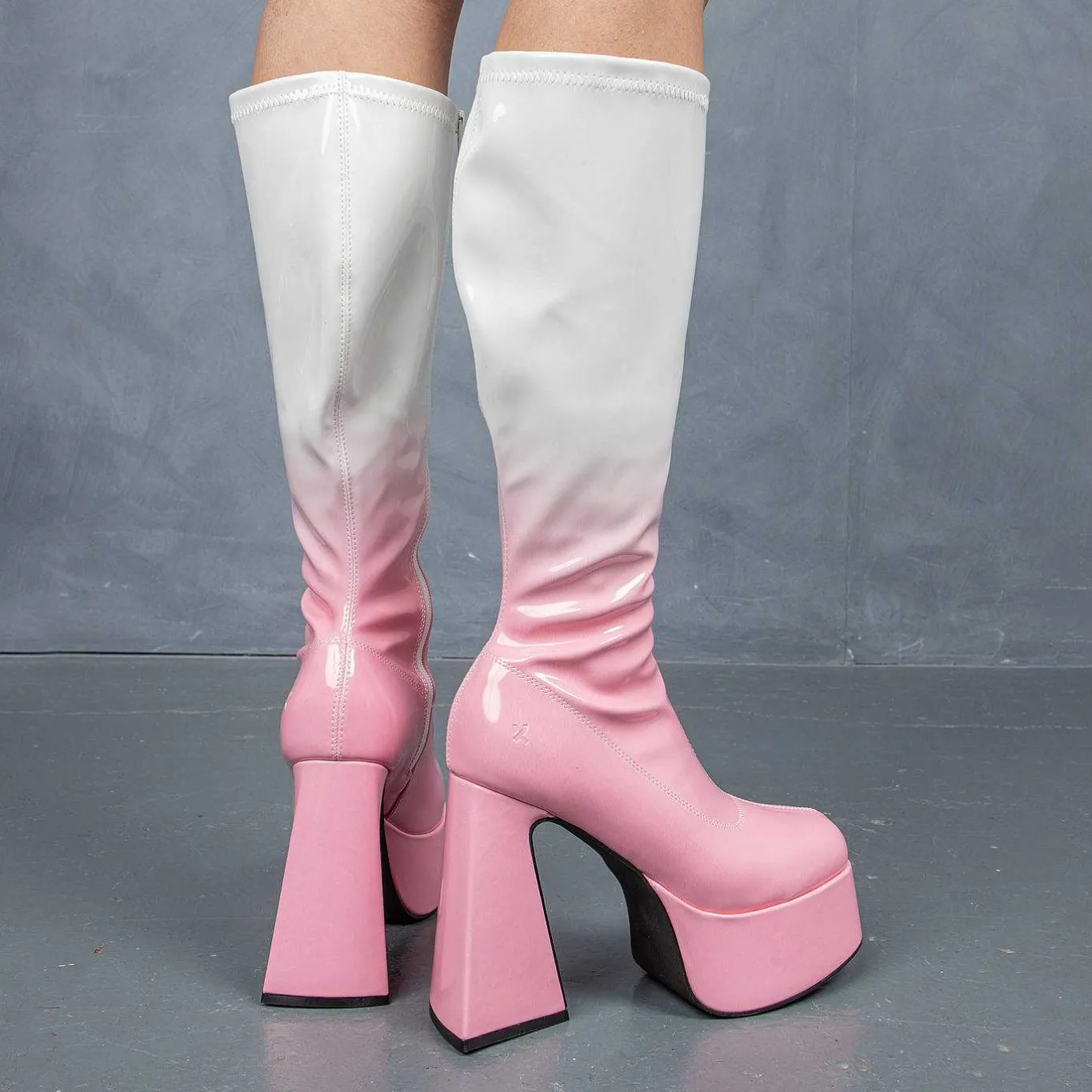KOI footwear Raspberry Ripple Heeled Long Boots<Women'S Heeled Boots