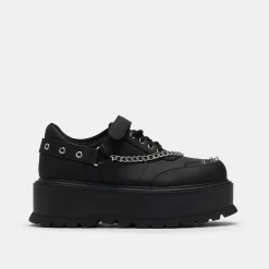 KOI footwear Retrograde Rebel Black Platform Shoes<Women'S The Platform Shoe