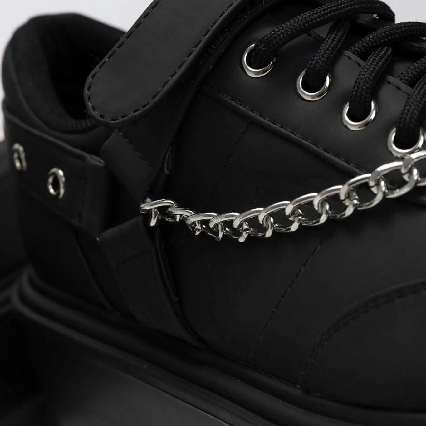 KOI footwear Retrograde Rebel Men'S Black Platform Shoes<Men'S The Lace Up Shoe