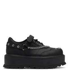 KOI footwear Retrograde Rebel Men'S Black Platform Shoes<Men'S The Lace Up Shoe