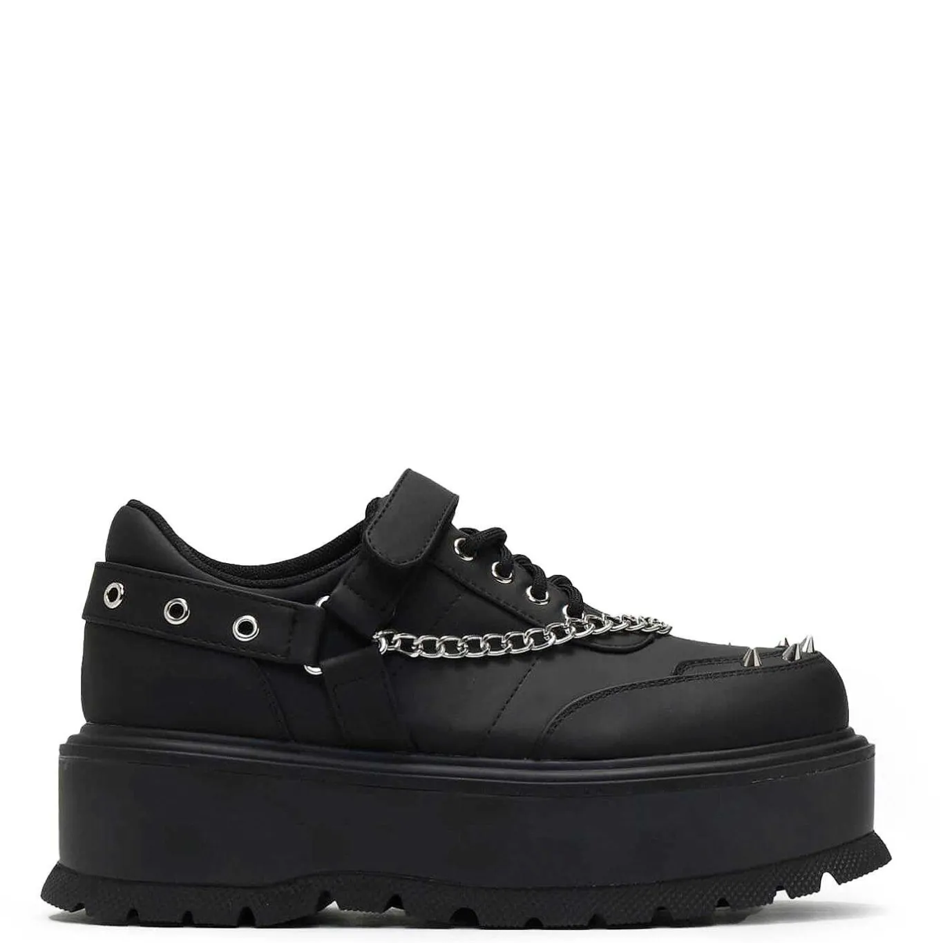 KOI footwear Retrograde Rebel Men'S Black Platform Shoes<Men'S The Lace Up Shoe
