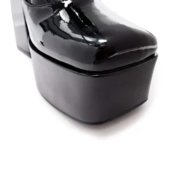 KOI footwear Ritual State Patent Long Boots - Black |<Women'S Heeled Boots