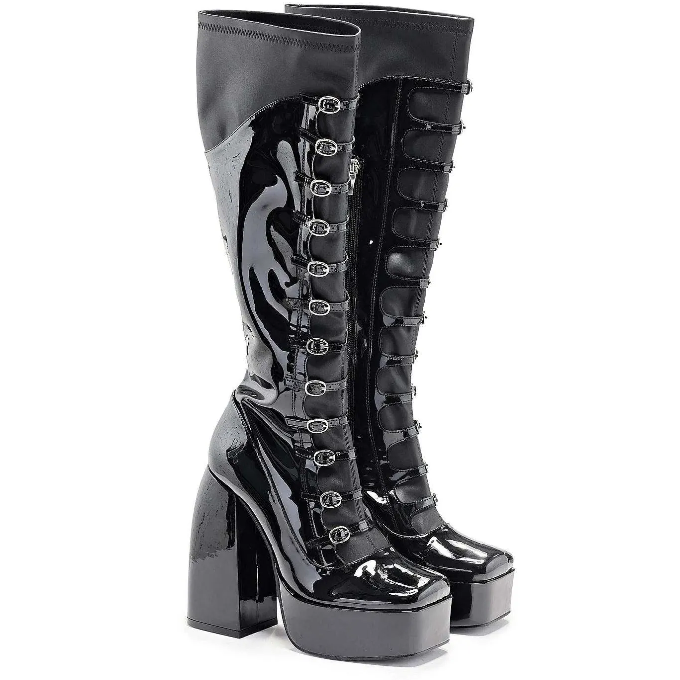 KOI footwear Ritual State Patent Long Boots - Black |<Women'S Heeled Boots
