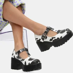 KOI footwear Sai Cow Print Mary Jane Shoes 'Nettie Edition'<Women'S Printed Mary Janes