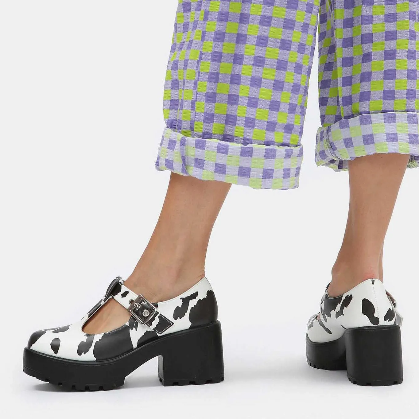 KOI footwear Sai Cow Print Mary Jane Shoes 'Nettie Edition'<Women'S Printed Mary Janes