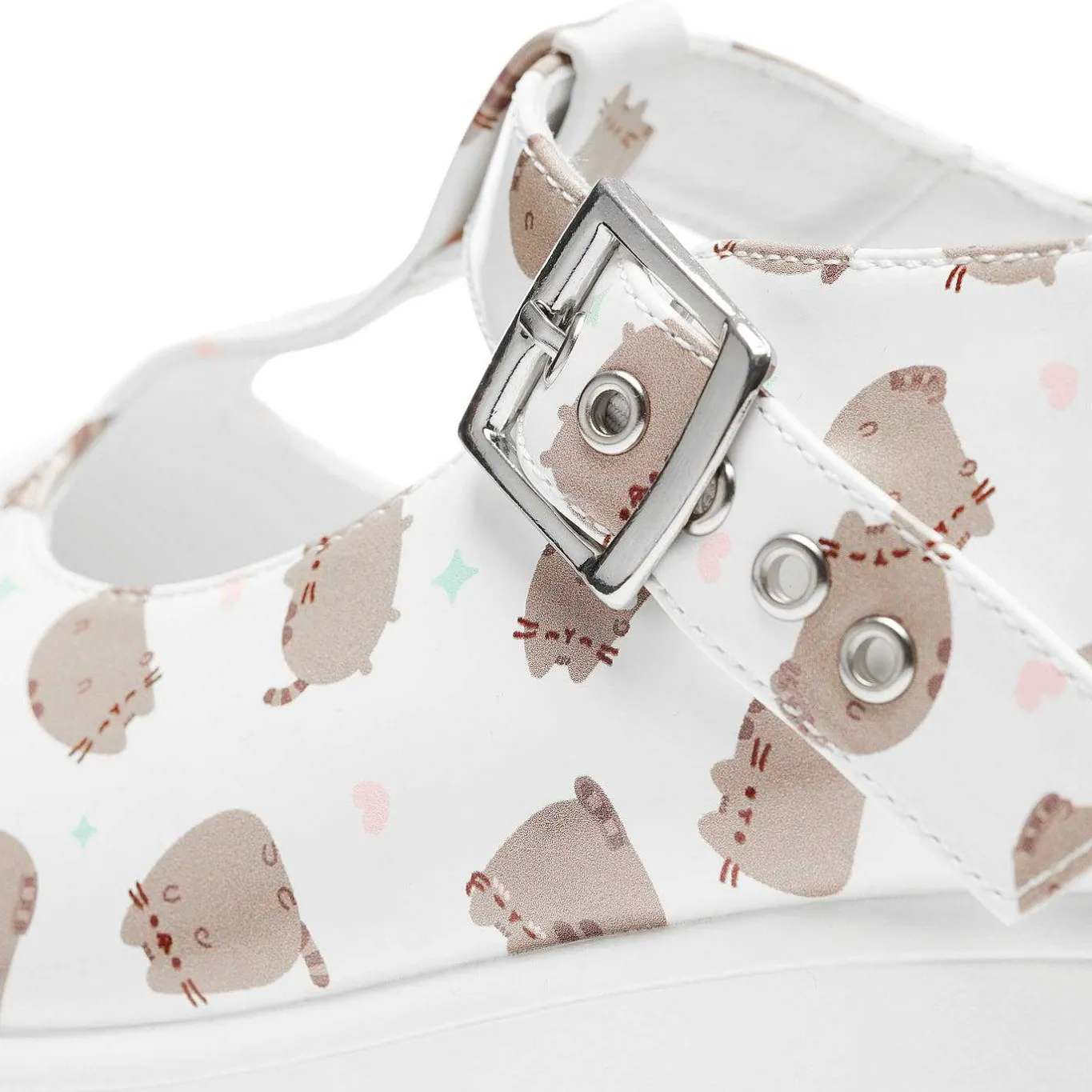 KOI footwear Sai White Mary Janes 'Pusheen Edition'<Women'S Printed Mary Janes