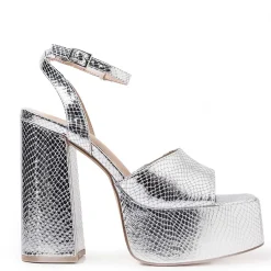 KOI footwear Shonen Silver Lizard Platform Heels<Women'S Platform Heels
