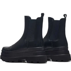 KOI footwear Silence Studded Trident Chelsea Boots - Black |<Women'S Platform Boots