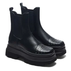 KOI footwear Silence Studded Trident Chelsea Boots - Black |<Women'S Platform Boots