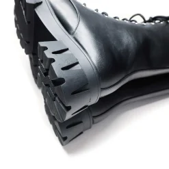 KOI footwear Siren Men'S Tall Lace Up Boots - Black<Women'S Calf Boots