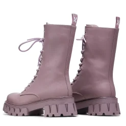 KOI footwear Siren Men'S Tall Lace Up Boots - Berry<Men'S Ankle Boots