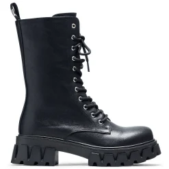 KOI footwear Siren Men'S Tall Lace Up Boots - Black<Men'S Ankle Boots