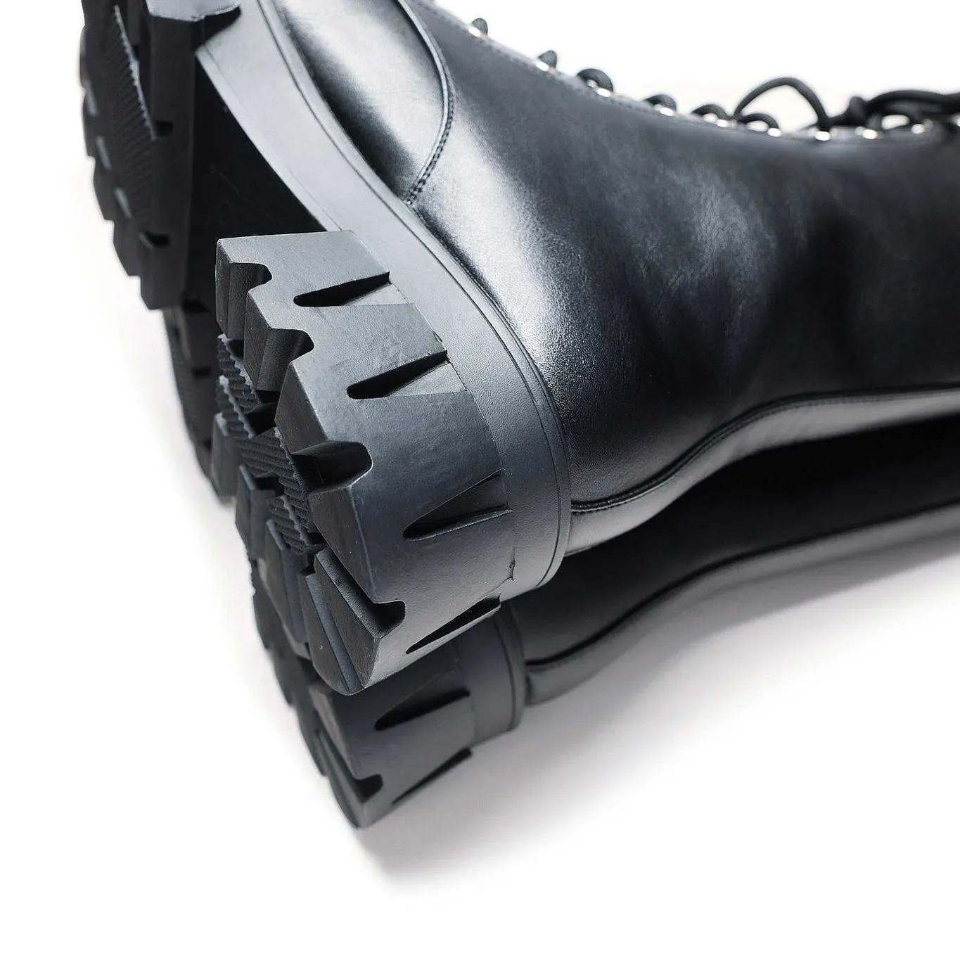 KOI footwear Siren Tall Lace Up Boots - Black<Women'S Platform Boots