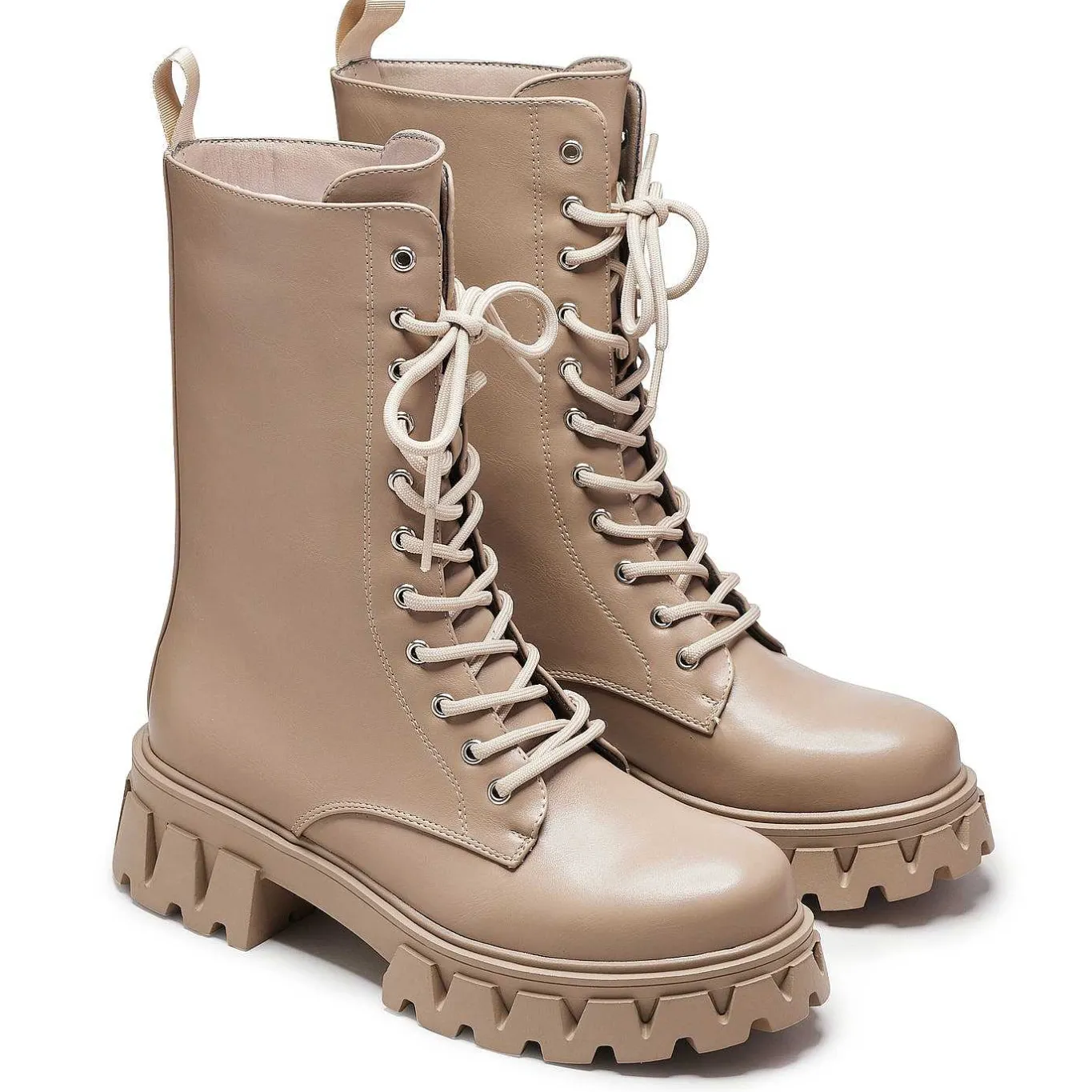 KOI footwear Siren Tall Lace Up Boots - Dust<Women'S Platform Boots