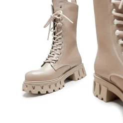 KOI footwear Siren Tall Lace Up Boots - Dust<Women'S Platform Boots