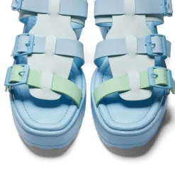 KOI footwear Sugar Season Chunky Buckle Sandals - Blue<Women'S Strappy Sandals
