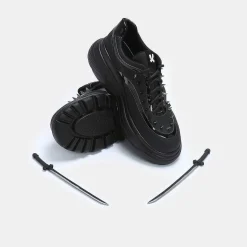 KOI footwear Takeda Men'S Sword Trainers<Men'S Black Trainers