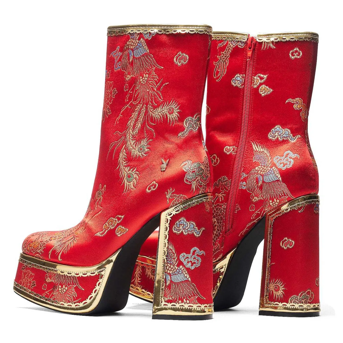 KOI footwear The Ornate Soul Playboy Red Heeled Boots | Playboy X Koi Collection<Women'S Platform Boots