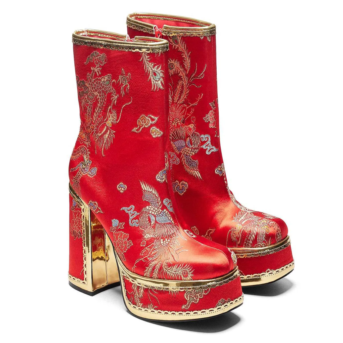 KOI footwear The Ornate Soul Playboy Red Heeled Boots | Playboy X Koi Collection<Women'S Platform Boots