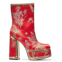 KOI footwear The Ornate Soul Playboy Red Heeled Boots | Playboy X Koi Collection<Women'S Platform Boots