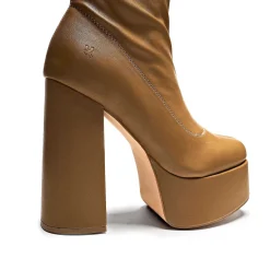 KOI footwear The Redemption Stretch Thigh High Boots - Khaki<Women'S The Platform Boot