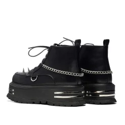 KOI footwear The Silence Men'S Platform Grunge Boots - Black<Men'S Black Boots