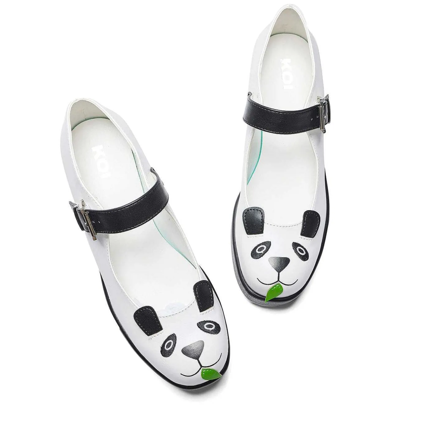 KOI footwear Tira Mary Jane Shoes 'Pondering Panda Edition'<Women'S Black Mary Janes