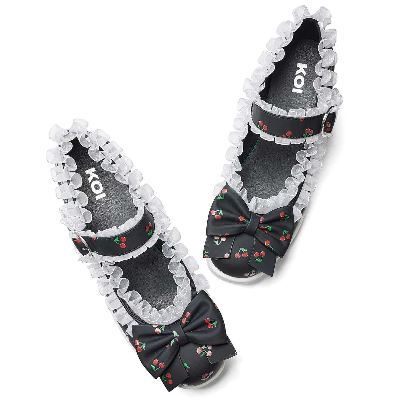 KOI footwear Tira Mary Janes Shoes 'Black Cherry Bakewell Edition'<Women'S Black Mary Janes