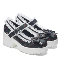 KOI footwear Tira Mary Janes Shoes 'Black Cherry Bakewell Edition'<Women'S Black Mary Janes