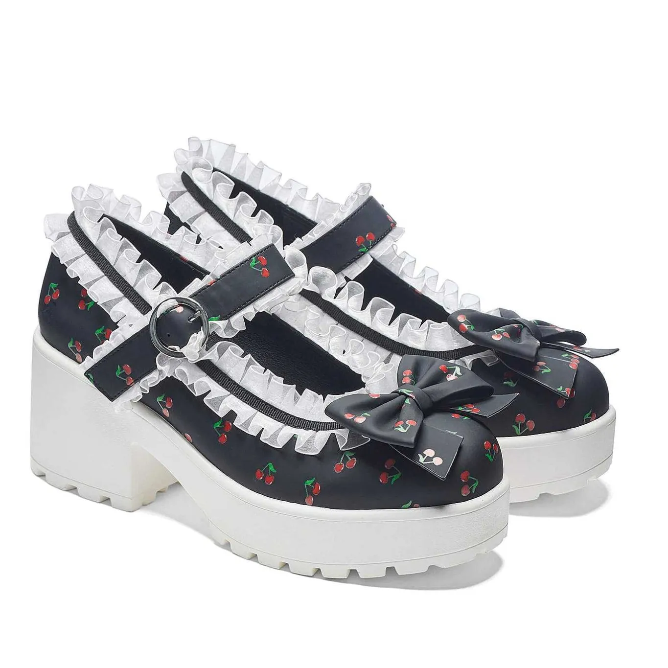 KOI footwear Tira Mary Janes Shoes 'Black Cherry Bakewell Edition'<Women'S Black Mary Janes