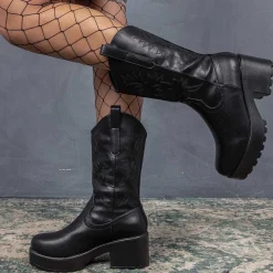KOI footwear Wintu Long Chunky Western Boots<Women'S Long Boots